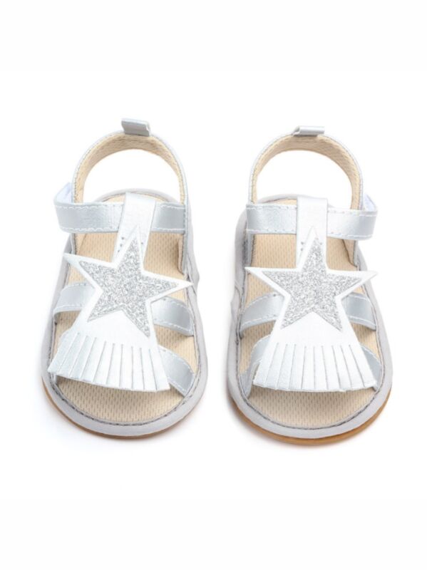 Star Tassel Pattern  Baby Girl Sandals 210609864