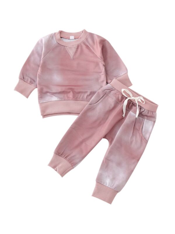 Two Pieces Baby Sets Tie Dye Sweatshirt And Sweatpants Wholesale Baby Boutique Suppliers USA 210611030