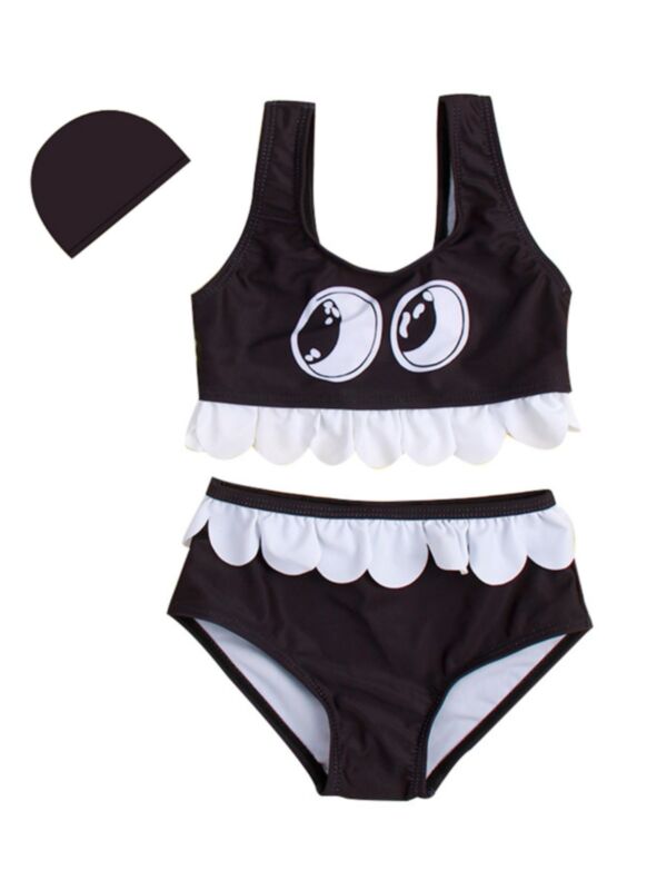 Eye Print Bathing Suit For Girls 210611356