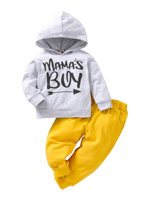 Mama's Boy Print Baby Tracksuit Set Hoodie And Pants 210616571