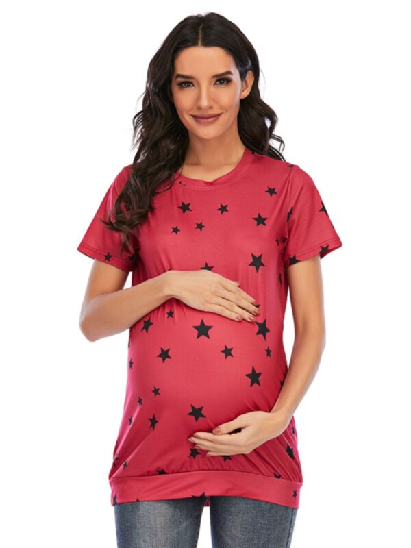  Star Short Sleeve  Maternity Top 210621331