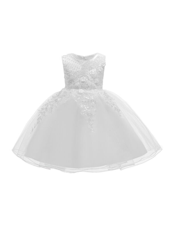 Embroidery Flowers Girls Party Dresses 210624691