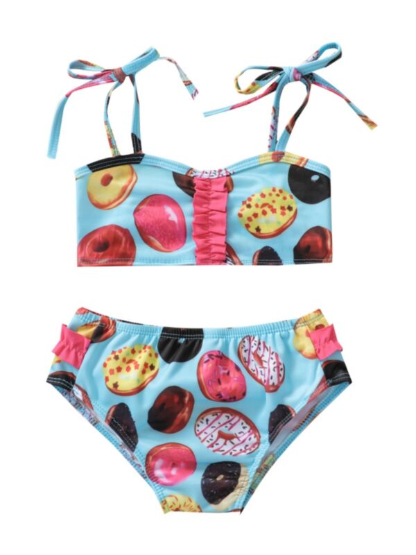 Donuts Camo Leopard Print Baby Toddler Girls Bikinis Swimsuit 21062778