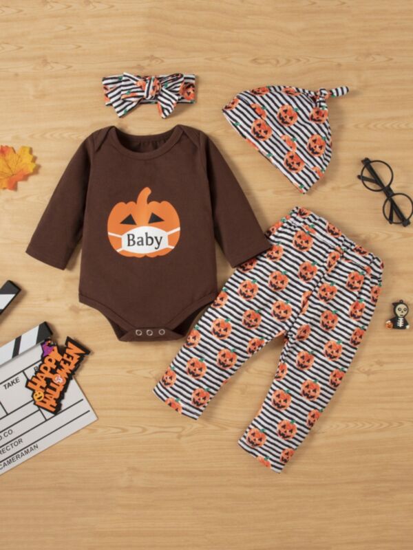 Halloween Holiday Outfits For Baby Bodysuit Pants Hat Headband 210629766