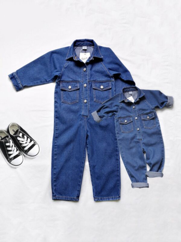 Mommy And Me Denim Jumpsuit 210629978