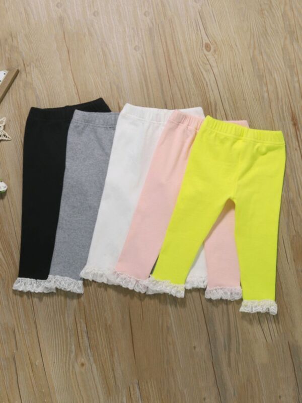 5-Pack Baby Toddler Girl Solid Color Trousers Wholesale Baby Clothing