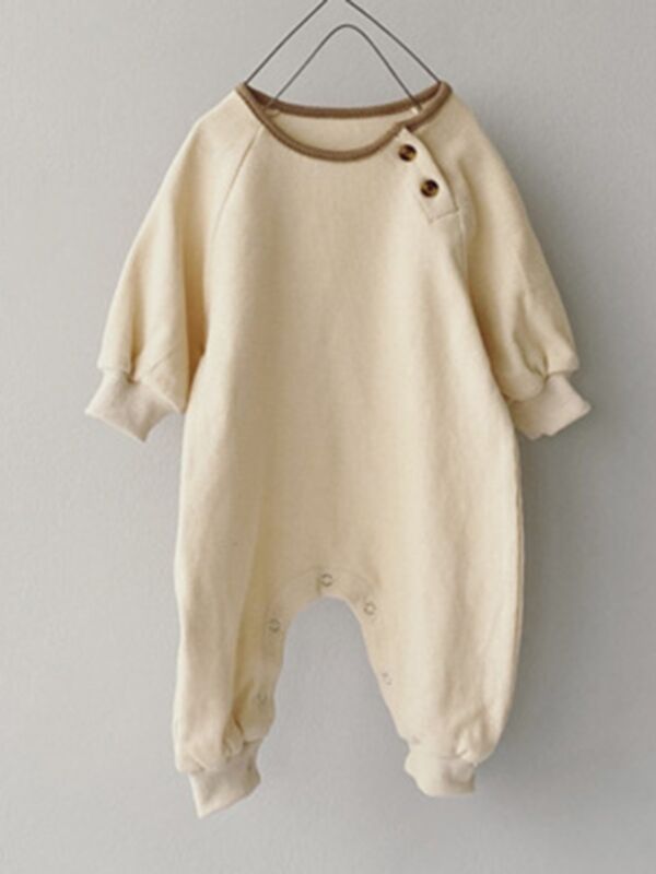 Long sleeves Button Baby Jumpsuit 210703617