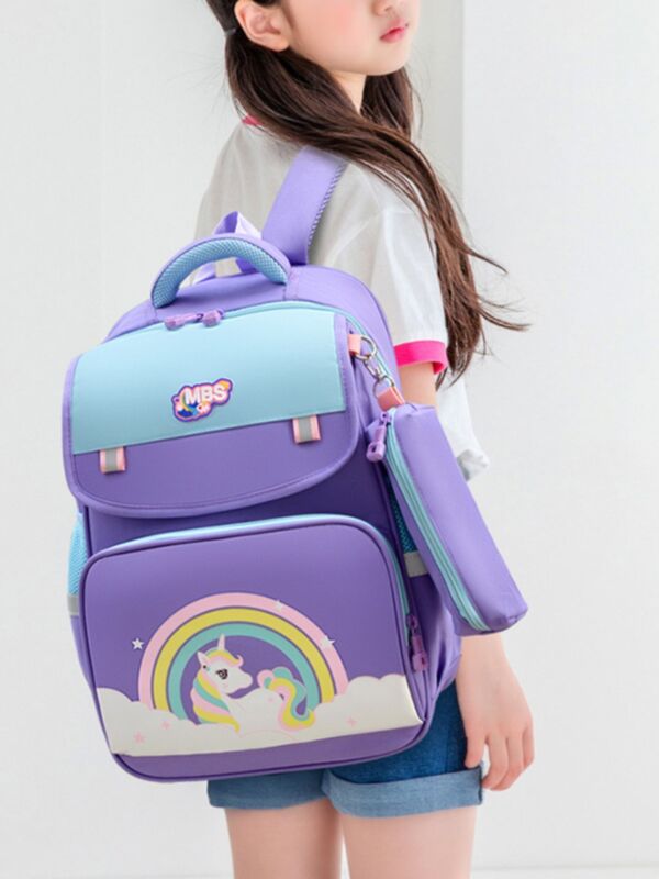 Kid Cartoon Backpack With Pencil Case 210705616