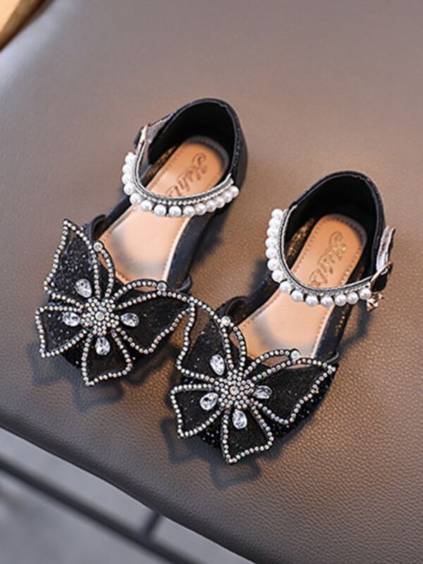 Kid Girl Butterfly Beaded Shoes 210707825