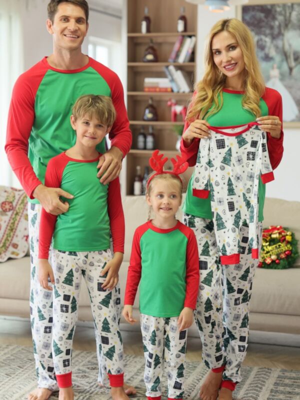 Christmas Family Matching Pajamas Sets Jumpsuit Top Trousers 210709992