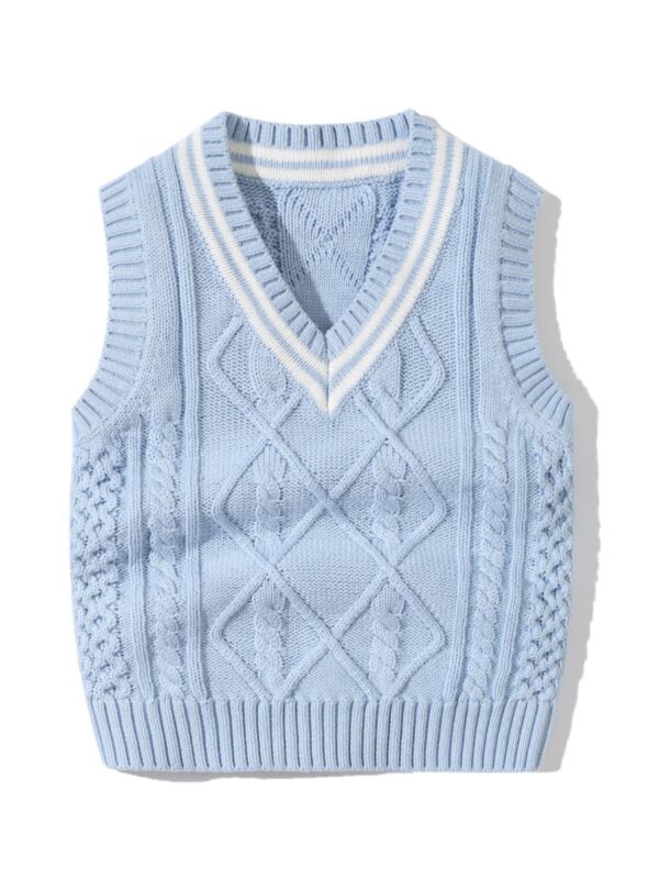V-neck Knit Baby Sweater Vest 210710735