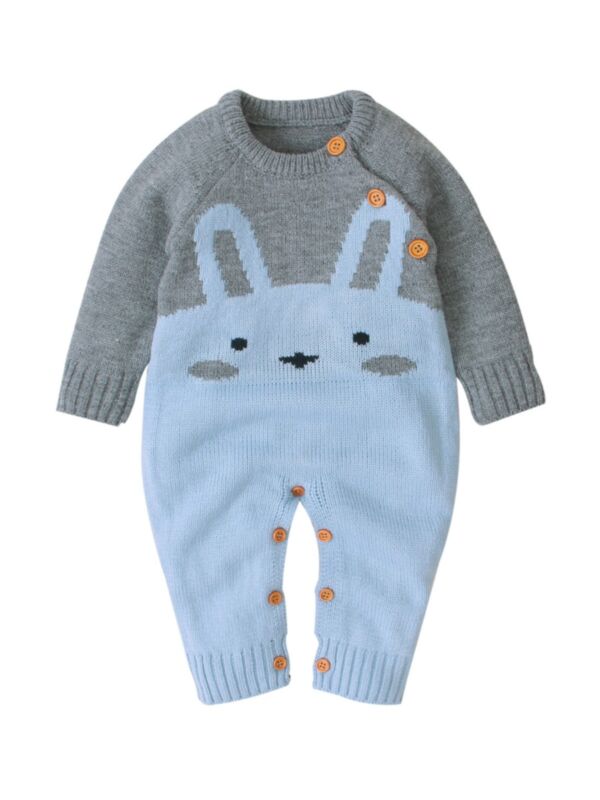 Baby Cartoon Knitted Jumpsuit 21071127