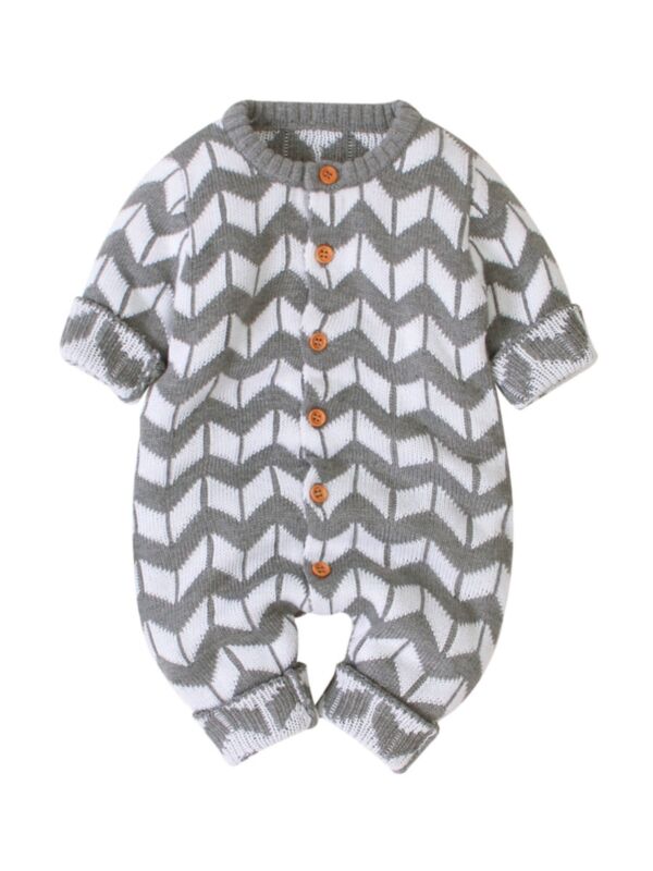 Wave Knit Baby Jumpsuit 21071130