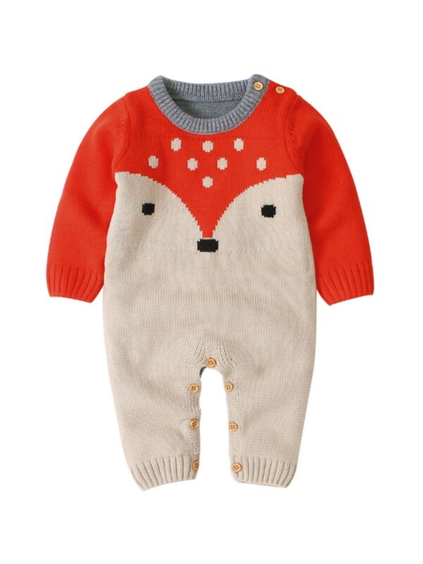 Fox Knitted Baby Jumpsuit 21071135