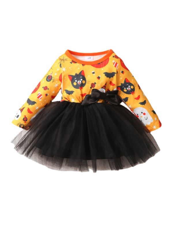 Halloween Mesh Dress For Baby Toddler Girl 210712026
