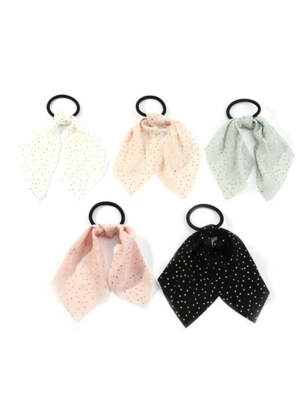 5-Pack Polka Dot Bowknot Hair Bands 210717308