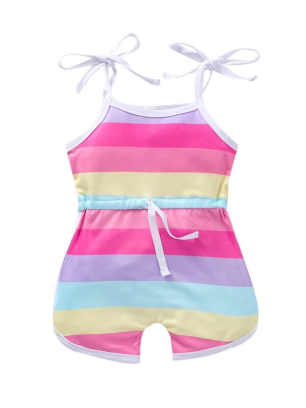 Little Girls Rainbow Cami Rompers 21071865