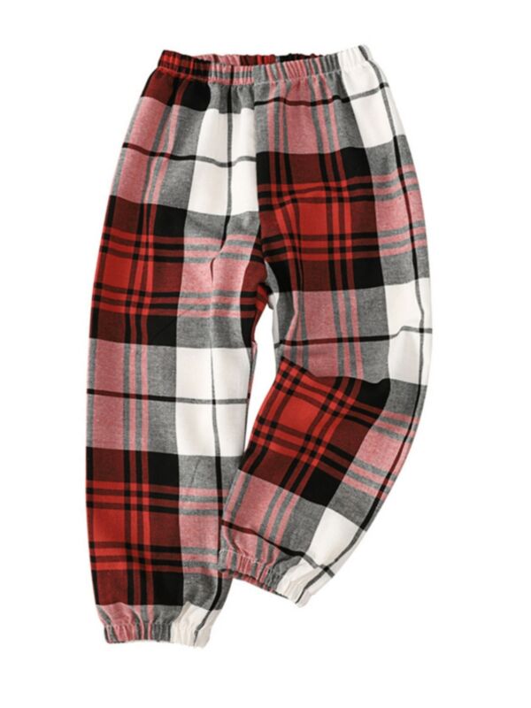 Checked  Unisex Kid Trousers 210719612