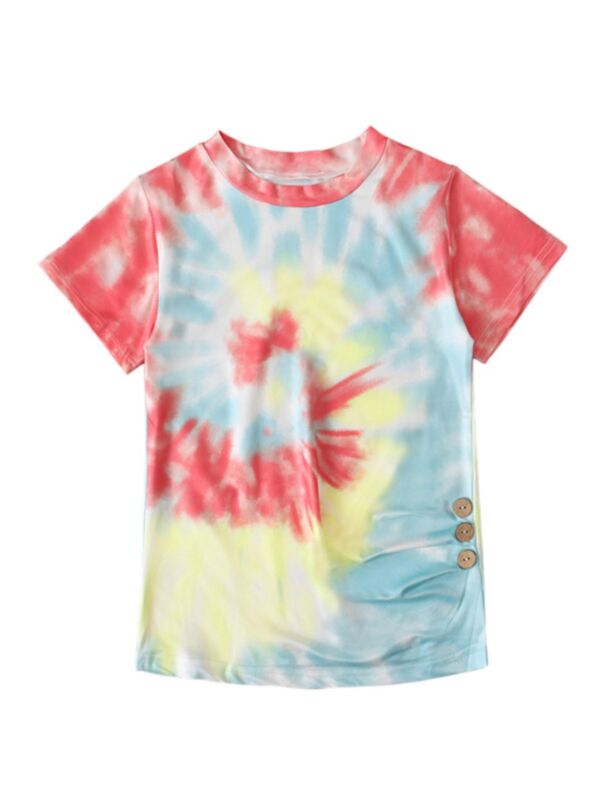Tie Dye Print Kid Girl T-shirt 210719710