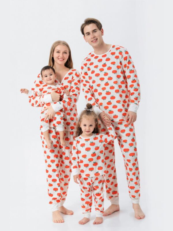 Pumpkin Printed Halloween Pajamas Family Matching Outfits 210724083