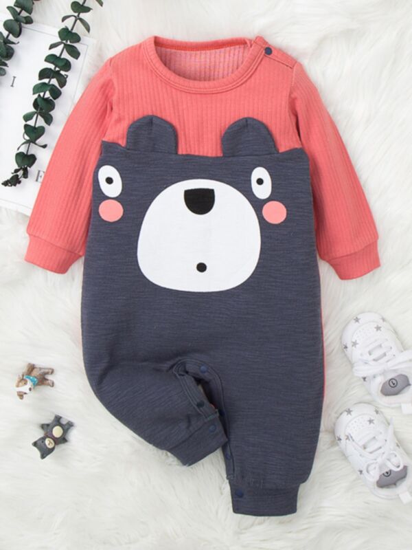 Cartoon Bear Baby Jumpsuit 210727497