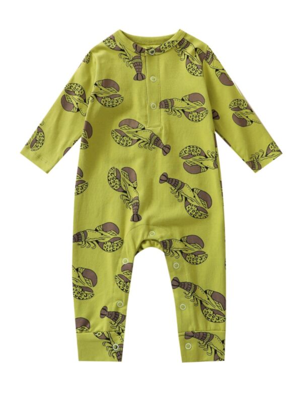 Crayfish Print Baby Boy Jumpsuit 210728772