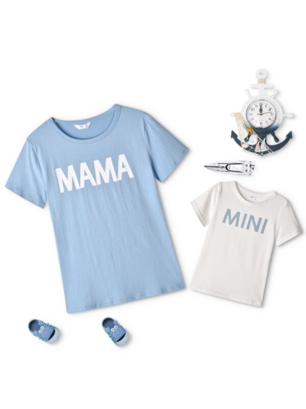  Mama & Mini Print Mommy And Me Outfits Wholesale T-shirt 210728939