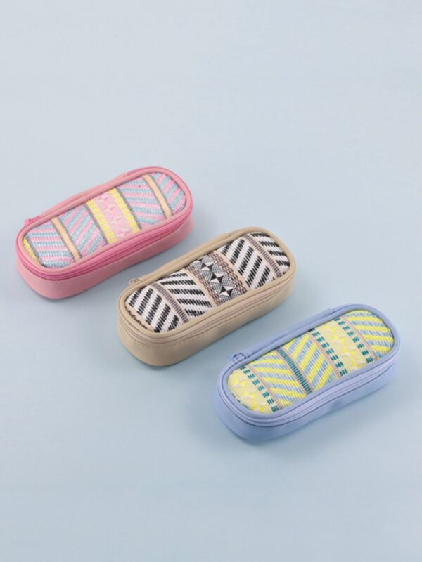 Pliad Striped Zipper Pencil Case 210730237