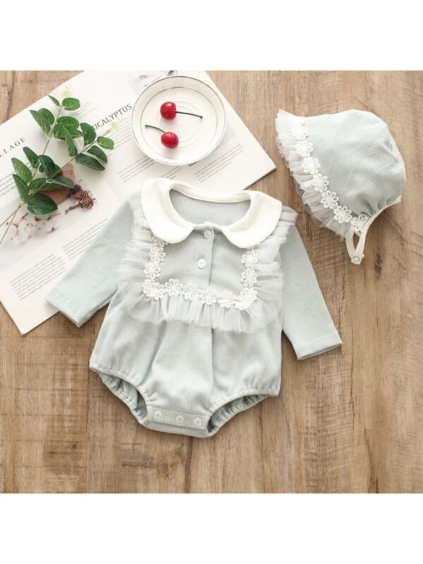 Ribbed Spanish Wholesale Baby Onesies And Hat 210731367