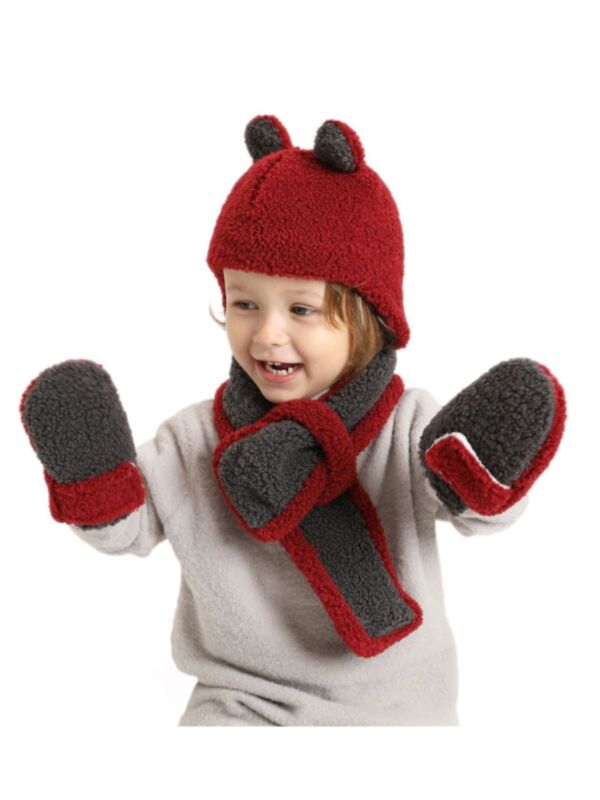 3-Pack Bear Toddler Accessories Hat & Scarf & Gloves 210731577