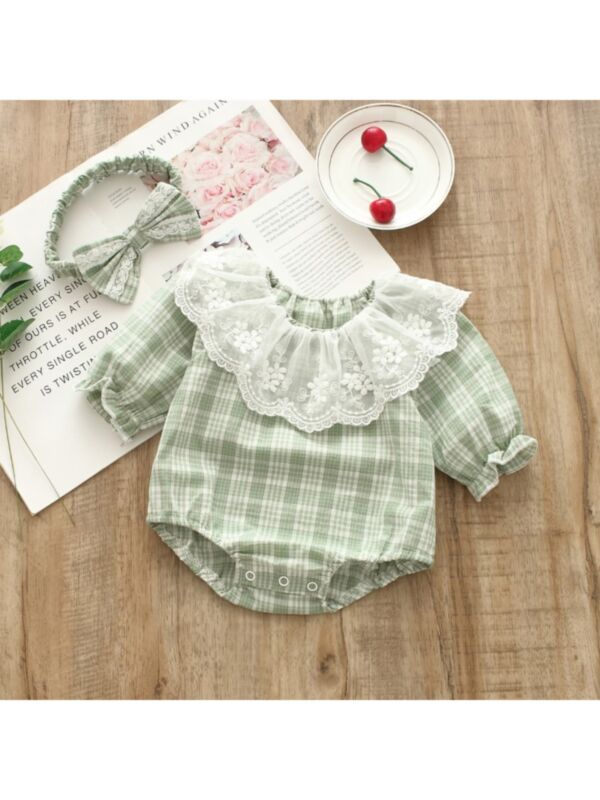 Mesh Checked Wholesale Baby Onesies For Girl 210731621