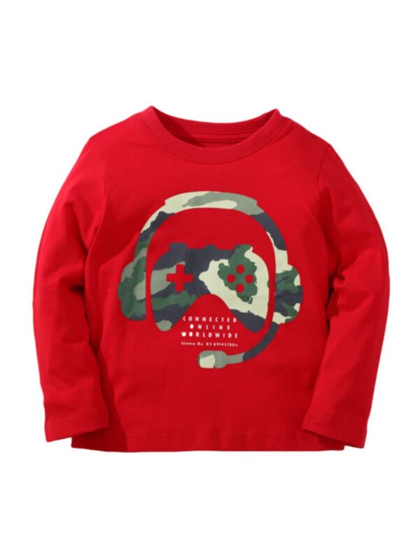 Earphone Game Console Print Kid Boy Top 210802197