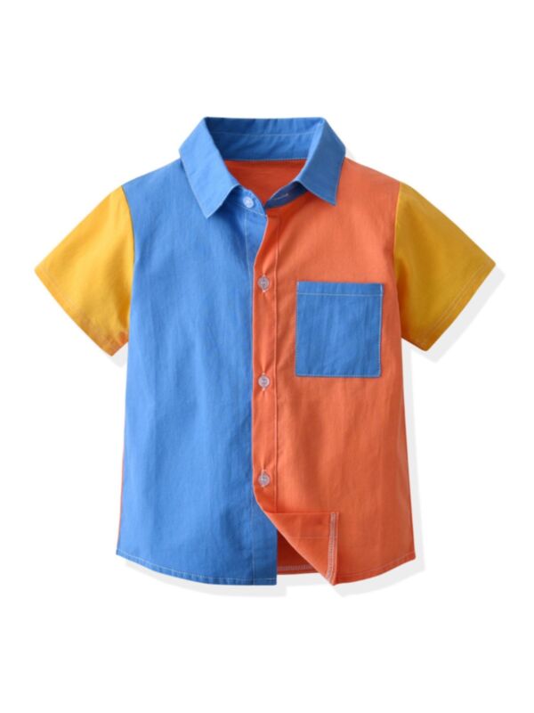 Wholesale Boys Clothing Shirts In Blue 210804299