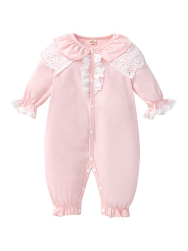 Lantern Sleeve Infant Girl Jumpsuit 210806209