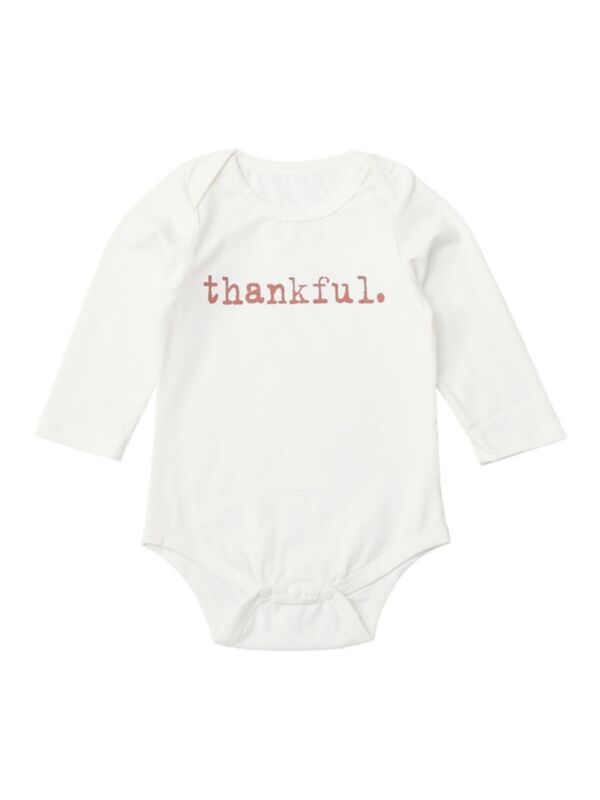 THANKFUL Print Thanksgiving Wholesale Baby Onesies 210806330