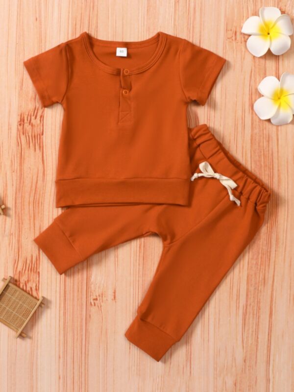 Plain Infant Outfits Top With Pants 210806718