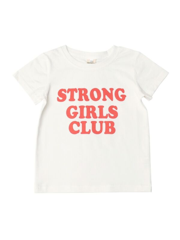 STRONG GIRLS CLUB Print Tops Big Girl Clothing 210806977