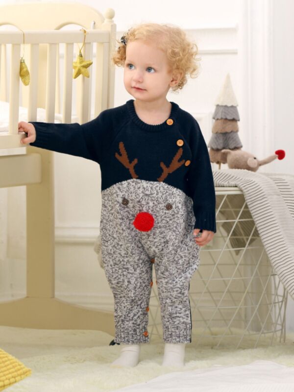 Knitted Baby Christmas Jumpsuit 21080858