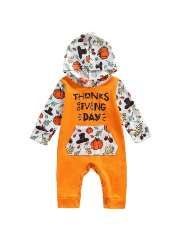 Thanksgiving Day Print Jumpsuit Wholesale Baby Clothes 210812509