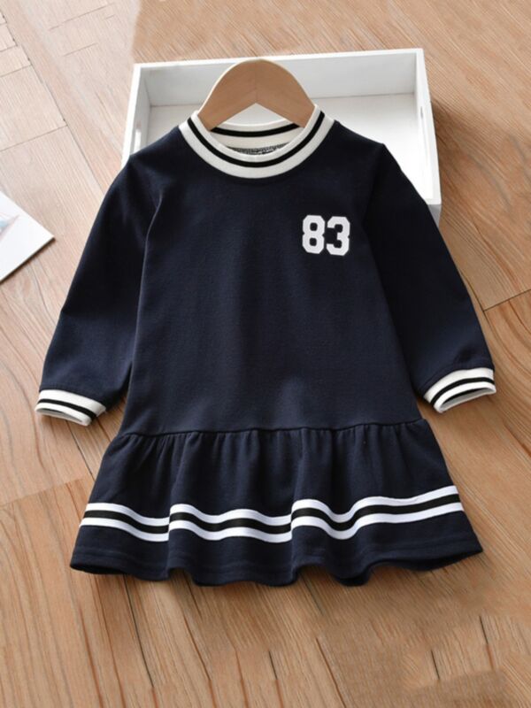 83 Printed Crew Neck Dresses Wholesale Little Girl Clothing 210813508