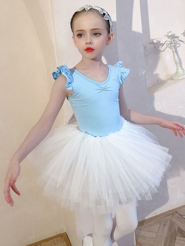 Kid Girl Dance Wear Ballet Bodysuit With Dress 210814948