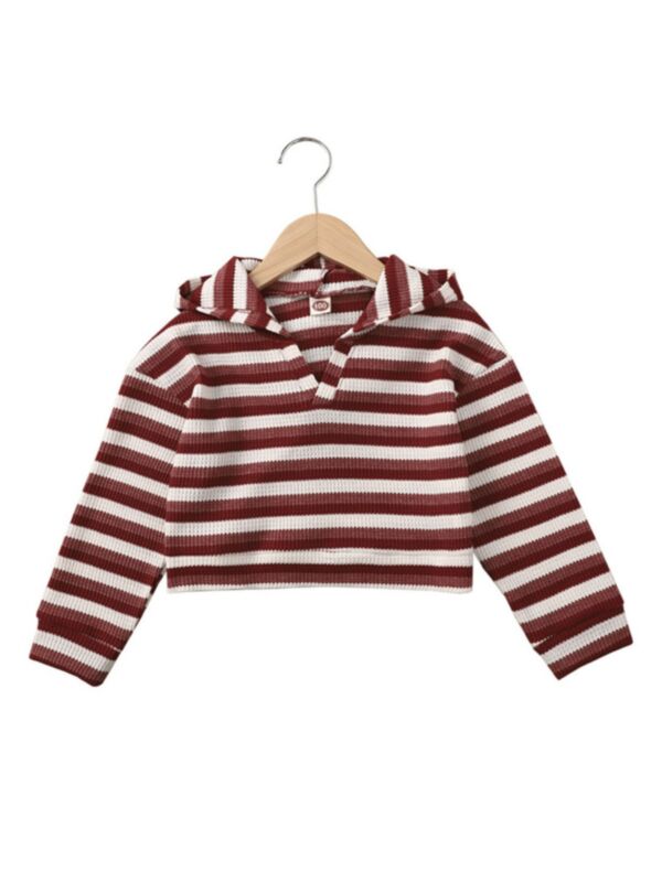 Striped Kid Girl Hoodies Wholesale Girls Clothes 210826351