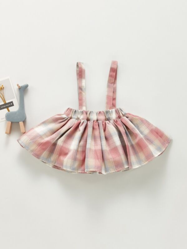 Baby Girls Checked Suspender Skirt 210830070