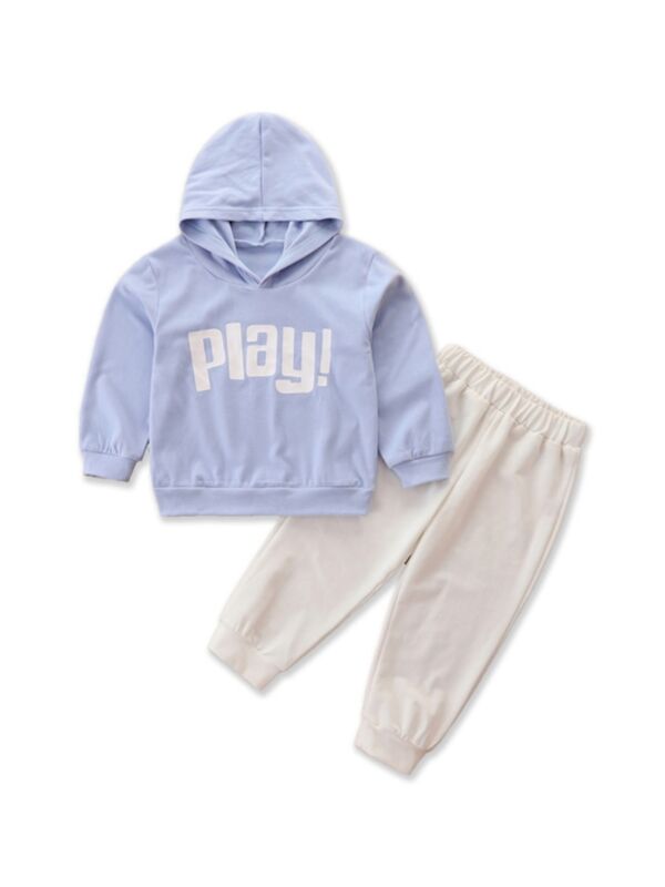 Kid Tracksuit Set Play Print Hoodie And Solid Pants Kids Clothes Wholesale 210830438