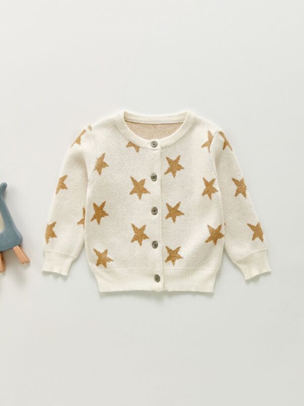 Star Knitting Baby Girl Cardigan Wholesale Baby Clothing 210830776