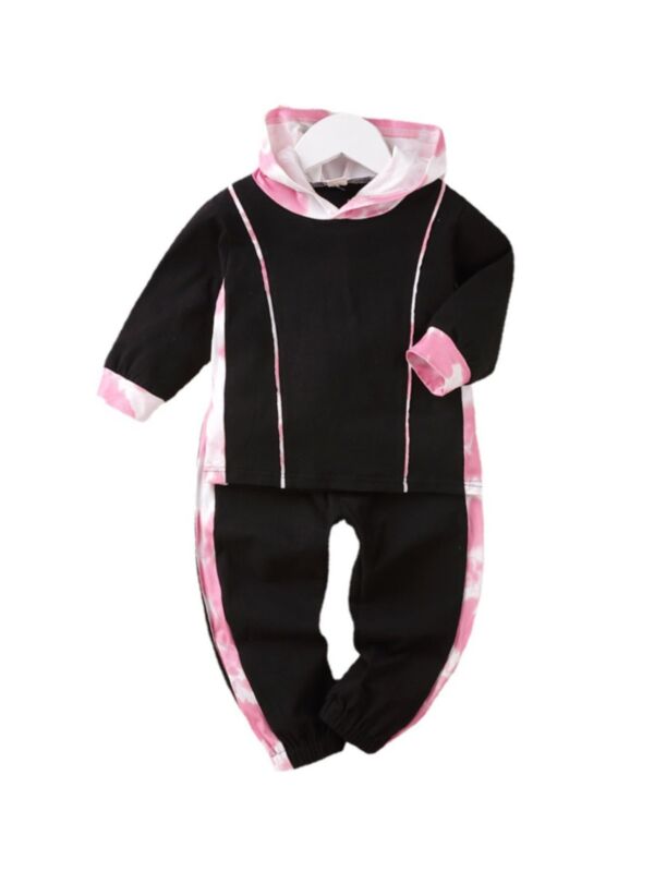Tie Dye Hoodie And Pants Kid Girls Outfits Sets Fashion Girl Wholesale 210902004