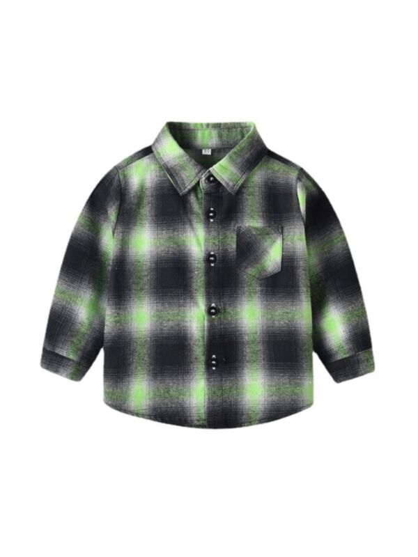 Tie Dye Plaid Shirt For Toddler Kids 210902144