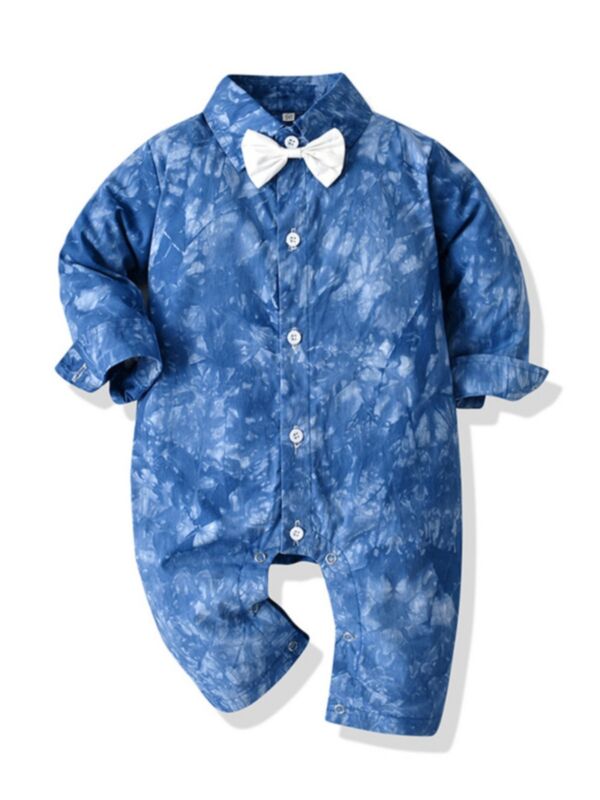 Tie Dye Bowtie Jumpsuit Wholesale Baby Boutique Clothing 210902886