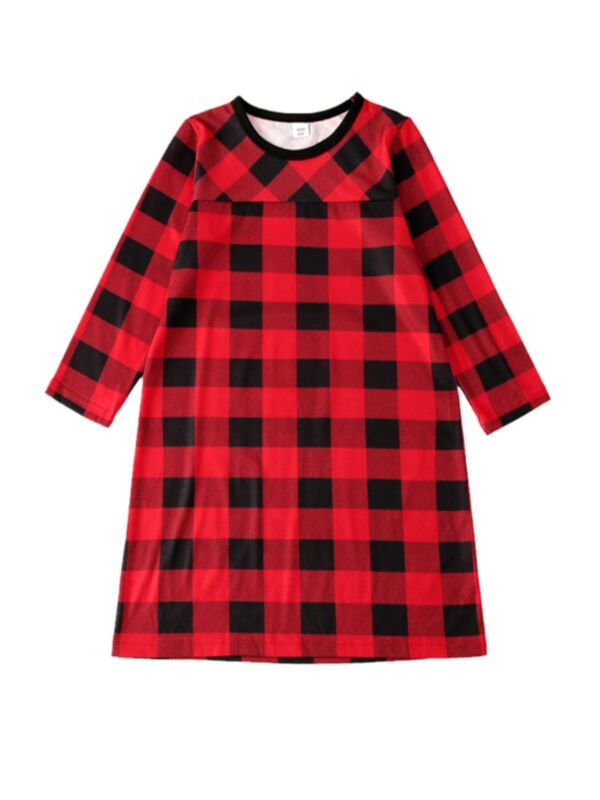 Plaid Long-sleeve Dresses For Girl Big Kid Girl Clothes 210904298