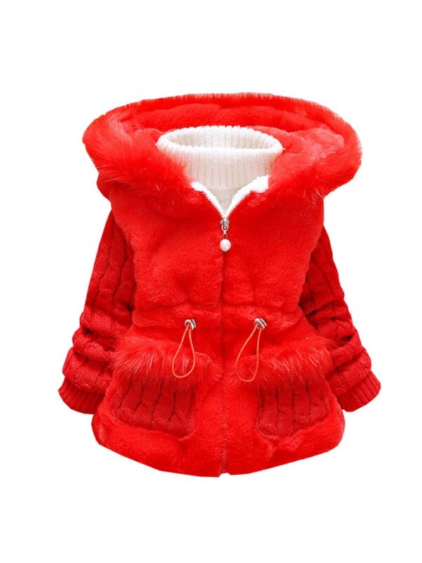 Toddler Girl Cotton Hodded Jackets And Coats 210911126
